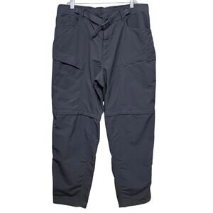 The North Face PARAMOUNT Convertible Pants Men's Size L Grey Belted GORPCORE EUC